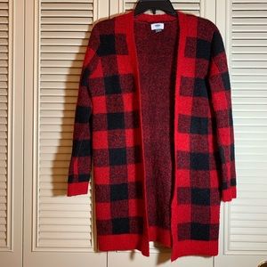 Old Navy Buffalo plaid cardigan